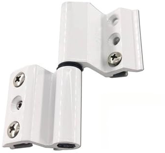 Puerta de aluminio con puente roto, bisagra de puerta de aleación de aluminio, bisagra de puerta plana, bisagra de acero inoxidable.(White right)