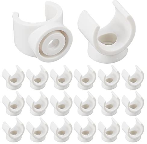 GORGECRAFT 0.9-Inch U-Hook PEX Holder TV Tray Replacement Clips PVC Water Pipe Clamps Talon Clamps Pipe Support Fit for 17mm OD Pipe Plastic Socket to Fix Corresponding Pipes (20 Packs)