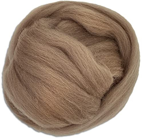 Frida's Wollhaus Wooliny 100 g Filzwolle Merinowolle Märchenwolle | 35 Farben zur Auswahl (76 | Cappuccino)