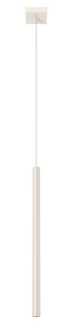 SOLLUX lighting PASTELO Lampe suspendue moderne - Luminaire polyvalent - G9, max 8W LED, ~230V, 50Hz, IP20 - Ampoule non incluse - 1x Source de lumière - 8x8x114cm, Beige