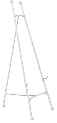 Verstellbarer, faltbarer Metall-Staffelei-Ständer für Poster, Hochzeitsschilder und Fotos, leichte Bodenstaffelei, 150 cm Höhe, Weiß