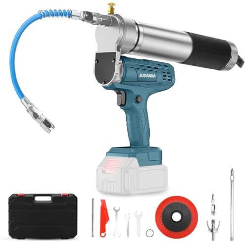 JUDANNA Akku Fettpresse für Makita 18V Akku, 12000PSI 140g/min Elektrische Fettpresse, Handgehalten Fettpresse, Ausschließlich für Schüttfett (ohne Akku, ohne Ladegerät)