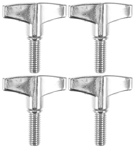 MINAOLULUS 4Pcs Wing Screw for Drum Kit Accessories Durable Percussion Instrument Parts Easy to Install Wing Nut for Jazz Drum Rack Upgrade Compatible with Various Types