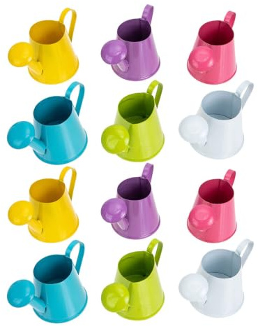 Mini Arrosoir Décoratif 12 Pièces en Fer pour Table et Intérieur | Style Chic et Forme Réaliste, Finition Soignée et Couleurs Lumineuses, Lot Compact pour Usage Décoratif