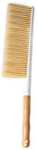 SHINEOFI Cepillo de Limpieza Suave de Cerdas para Polvo Mango Largo de Madera Cepillo para Tapicería y Sofá Escoba Manual Multifuncional para Hogar y Coche Adecuado para Eliminar Arena