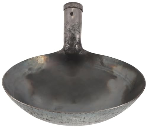 HOMSFOU Pala de Metal para Limpiar Estiércol y Lodo Mango Vertical 20 Cm, Cucharón de Agua Resistente para Mantenimiento de Alcantarillado y Trabajos de Jardinería y Construcción
