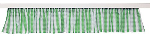 SeGaTeX home fashion Querbehang zur Küchengardine „Melli in Grün“ mit Reihband grün-weiß-kariert Bistrogardine 30 x 400 cm