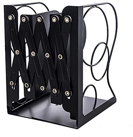 Adjustable Bookends Metal Book Ends for Heavy Book Holder Heavy Duty Bookends Nonskid Bookcase Desktop Book Organizer Binder Holder