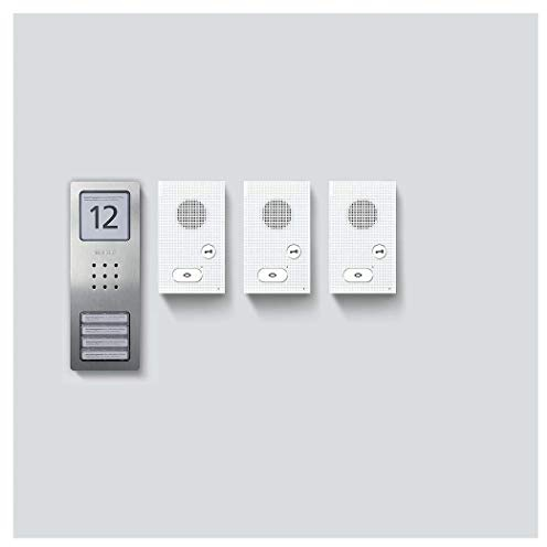 Siedle Set CAB 850-3 E/W Türsprechanlage Kabelgebunden Infofeld Silber, Weiß