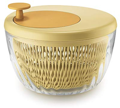 Guzzini - Kitchen Active Design, Spin&Store, Centrifugeuse à Salade avec Couvercle - Acid Jaune, Ø 26 x h19 cm, 4000 CC - 17090056