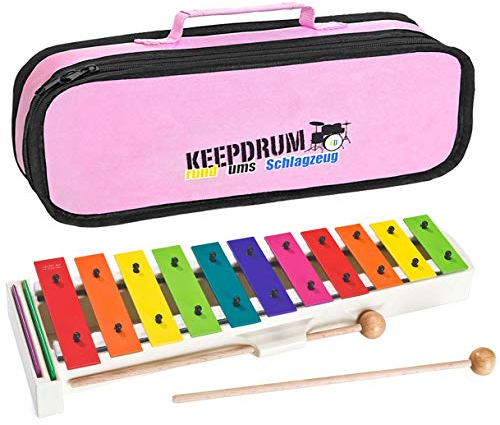 Sonor BWG Boomwhackers Glockenspiel + keepdrum MB01PK Tasche Pink