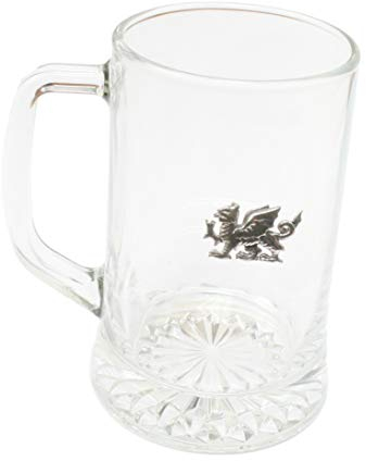 Welsh Dragon 1 Pint Glass Tankard Beer Stein Free Engraving 391