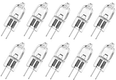 Lampadina alogena G4, 20 W, 24 V, dimmerabile, base bicolore, capsula trasparente, bianco caldo, confezione da 10
