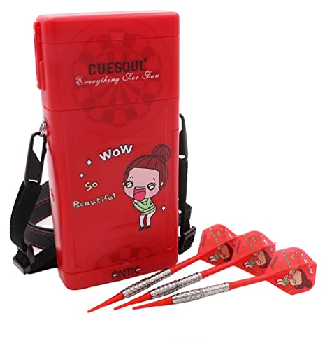 CUESOUL LOVEone 17,5 g Soft Tip 90% Tungsten Dartset mit integrierten ROST Flights