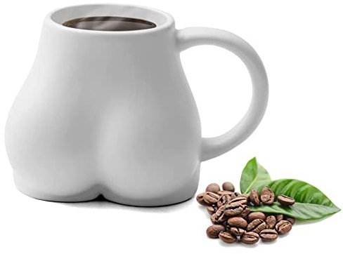 zalati Kaffeetasse mit lustigem Hintern-Stil, Keramik-Teetasse für humorvolles Geschenk für Familie, Freunde, Liebhaber, Paar