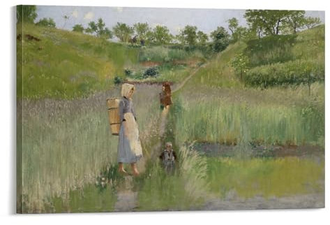 MEIYAN Póster del pintor de Theodor Von Hollmann Summer in Samovar para decoración del hogar, póster de pintura en lienzo, 30 x 45 cm