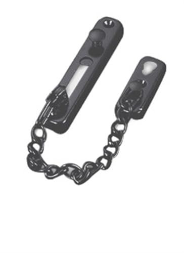 SynapSYA Edelstahl-Diebstahlsicherung for Türkette, Türriegel, Türschloss, Sicherheitstürkettenschloss, Hardware for Zuhause, Hotel, Apartment, Schraubenschutz, Zubehör TüRkette(Black)