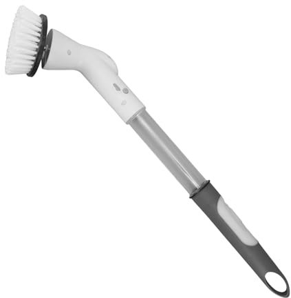 Electric Spin Scrubber, Rechargeable Cordless Cleaning Brush Long Handle Automatic Rotating Power Scrubber for Kitchen Shower Bathtub Tile Floor