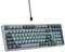 E-Yooso Creamy Mechanische QWERTY-Tastatur, kabelgebunden, lineare Schalter, Dichtungsstruktur, schalldämpfender Schaum, LED-Beleuchtung, 99 Tasten, Gaming-Tastatur für PC/Mac, Grau/Schwarz