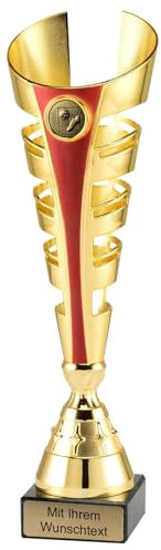 Deitert Fußball-Pokale 3er Serie ET.445 Gold-rot 40 cm