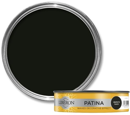 Libéron Patina - Aged Effect - Authentic Vintage Look - Protective & Durable Finish - Perfect for Decorating - Graphite Black 150ml