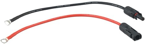 Lot de 2 câbles de connexion solaire pour systèmes photovoltaïques, cordon d'extension étanche avec terminal pour une connectivité améliorée (30 cm)