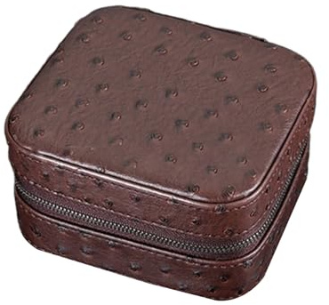 Elegante caja de reloj de piel sintética con 2 ranuras, organizador de relojes, caja de almacenamiento de relojes, soporte de reloj de pulsera, joyero, almacenamiento de accesorios de joyería