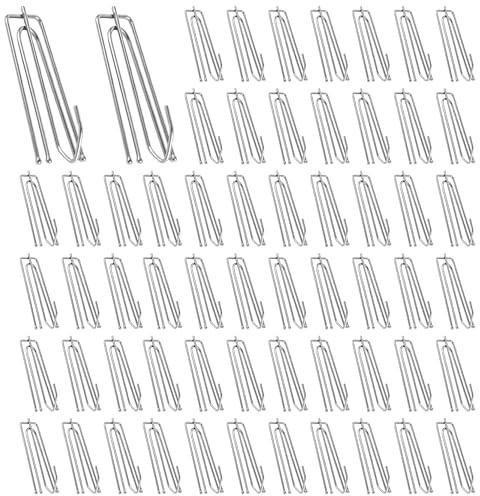 60 Pezzi Ganci per Tende in Acciaio Inox, 4 Punte Ganci Tenda a Pizzo, Ganci Metallo Antiruggine per Fettuccia, IKEA Tenda Doccia, Pleater Curtain Hooks per Finestra Bagno