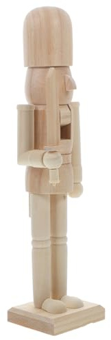 SMASOLO Casse Noisette à Peindre Figurine Roi Soldat DIY Educatif Ornement Décoratif Stable pour Maison Bureau Café
