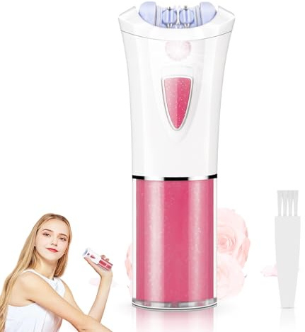 Epilierer Damen, Gesichts Epilierer Damen, Kabelloser elektrischer Gesichtshaarentferner mit LED-Licht für präzise Haarentfernung, Sanfter Epilierer für Gesicht, Arme, Bikinizone, Beine und Achseln