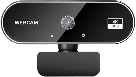Generico Webcam 4k - Cámara, Webcam inalámbrica de alta definición para reuniones conferencias de equipos empresariales y de TI en Bureau de Bureau