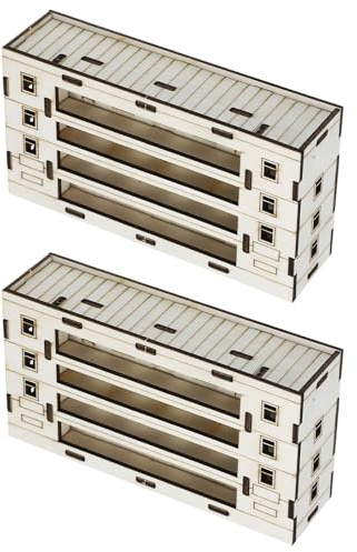 Cabilock 2pièces Maison Miniature Bois Brut pour Loisirs Créatifs et Construction de Cabanes Rondins Jouets pour Maisons de Poupées et Décorations de Table à Sable