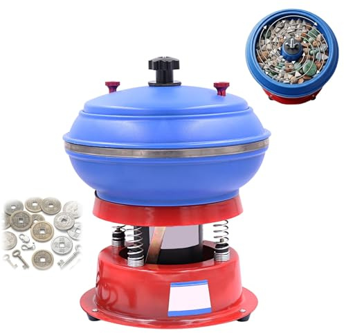 Koyike Vasca Vibrante per Lucidatura 3.5L Alta velocità 2500RPM, Buratto Vibrante per Finitura Gioielli E Sbavatura Metalli, Attrezzatura Professionale per Rettifica.