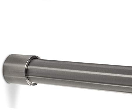 SOTECH 1 Stück Schrankstange 1160 mm RUND Ø 25 mm Edelstahl | mit 2 Stück Schrankstangenlager TUBE / Schrankrohr rostfrei / Garderobenstange