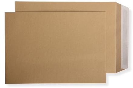 45 St. Versandtaschen extra stark 120 gr. DIN A4 C4 braun ohne Fenster Kuvert Haftklebend Briefumschläge HK