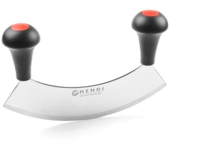 HENDI Wiegemesser, Einzelklinge, Kräutermesser, Geschirrspülmaschinengeeignet, 215mm, Edelstahl/Polypropylen