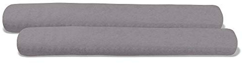 aqua-textil Classic Line Baumwoll Kissenbezug 2er-Set 20 x 145 cm dunkel grau Seitenschläferrolle Bezug Jersey Kissenhülle. Kopfkissenüberzug. Pillowcase. Bettkissen. Kopfkissenbezug. Reißverschluss