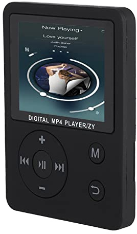 Kafuty Lecteur Portable MP4 Mini Lecteur de Musique de Sport USB2.0 Lecteur de clé Ronde Max.Prise en Charge de la Carte mémoire 32G et Prise en Charge de la Musique, de la Radio (Noir)