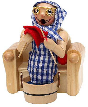Wichtelstube-Kollektion Holz Räuchermännchen Oma
