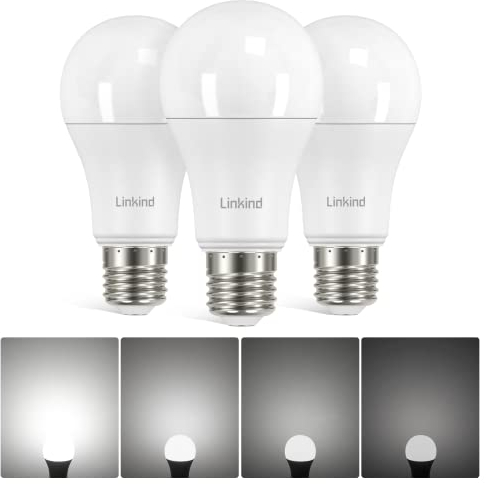 Linkind Bombilla LED E27 Regulable, Blanco Frio 5000k, 13W Equivalente a 100W 1521lm, Bombilla Clásica Edison con Casquillo Gordo Estándar E27, Bajo Consumo, Lot de 3