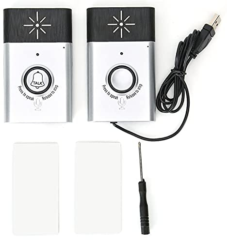Kit de Sonnette sans Fil interphone Interieur Maison interphone Vocal Double Voie, Sonnette vocale Intelligente sans Fil, système d'interphone extérieur Sonnettes