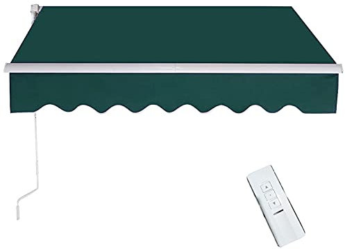 Tenda da Sole Manuale Avvolgibile Elettrico, Tenda da Sole a Muro con Bracci Estensibili e Manovella,Tettuccio Parasolo Ideale per Giardino e Balcone,Tenda da Sole motorizzato per Esterno,#4,3x2.5m