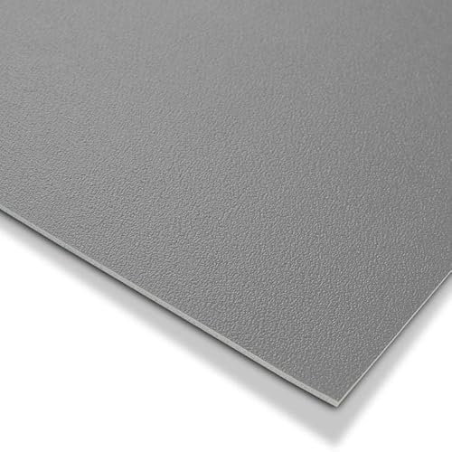 KARAT Revêtement de sol CV Expotop - Sol en PVC - Antidérapant et facile d'entretien - Moquette de Sol en PVC Pour Cuisine Salon Couloir Salle de bain - Sans phtalates (200 x 300 cm, Gris)