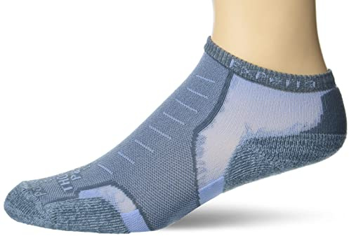 Thorlos Unisex-Erwachsene Experia Xccu Thin Cushion Running Low Cut Socken Laufsocke, Dunkelblau/Grau (1 Paar), Large