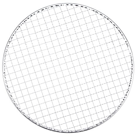 sourcing map 10pcs Round BBQ Grill Net 11 Dia Galvanized Iron Barbecue Mesh Mat for Baking Smoking Charcoal Grilling Roasting
