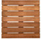 Belladoor Terrassenfliese Bangkirai | 1 Stück x 50 x 50 x 2,4 cm = 0,25 m² | Fein Geriffelt | Holzfliese | Terrassenfliesen aus Bangkirai-Holz I Beständiger Balkon-Bodenbelag | 7 Latten