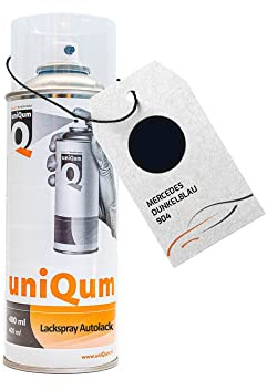 uniQum Autolack Spraydose fürs Auto für MERCEDES DUNKELBLAU 904 Autolack Reparatur 400 ml