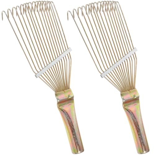 Healeved Portable Wool Comb and Cashmere Brush for Pet Hair and Animal Husbandry Grooming Lightweight Handheld 3.3 Inch Wool Rake for Dogs Sheep and Livestock Care