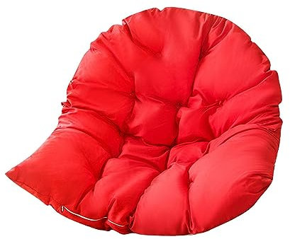 KAREN66 Hängesessel Kissen 80 x 110 cm Waschbar & abnehmbares Schaukelstuhl Sitzkissen Dickes Hängestuhl Sitzauflage Polster Kissen für Hängeschaukel Indoor Outdoor (Rot)