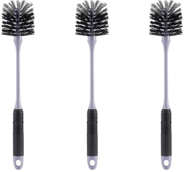 Bottle Cleaner Brush— Long Water Bottle Brushes for Flasks, Tumblers, Glassware & Baby Bottles Cleaning, 3-Pack